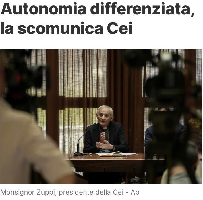 La denuncia Cei sull&rsquo;autonomia &egrave; seria:va ascoltata Di Stefano Fassina